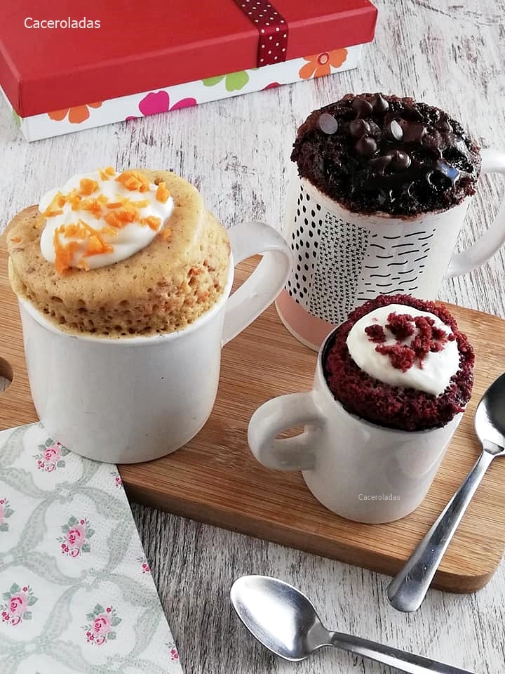 Mug Cake Tres recetas diferentes para hacer bizcocho en