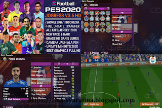 PES 2020 PPSSPP Jogress V3.5 Gila Game Shopee Liga 1 Indonesia New Kits & Transfer PES 2020 PPSSPP Jogress V3.5 Gila Game Shopee Liga 1 Indonesia New Kits & Transfer