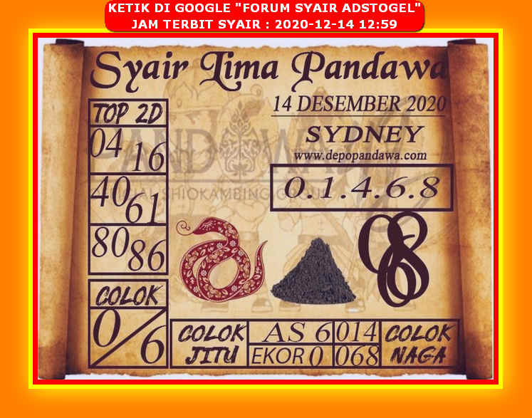 1 New Message Kode Syair Sydney 14 Desember 2020 Forum Syair Togel Hongkong Singapura Sydney