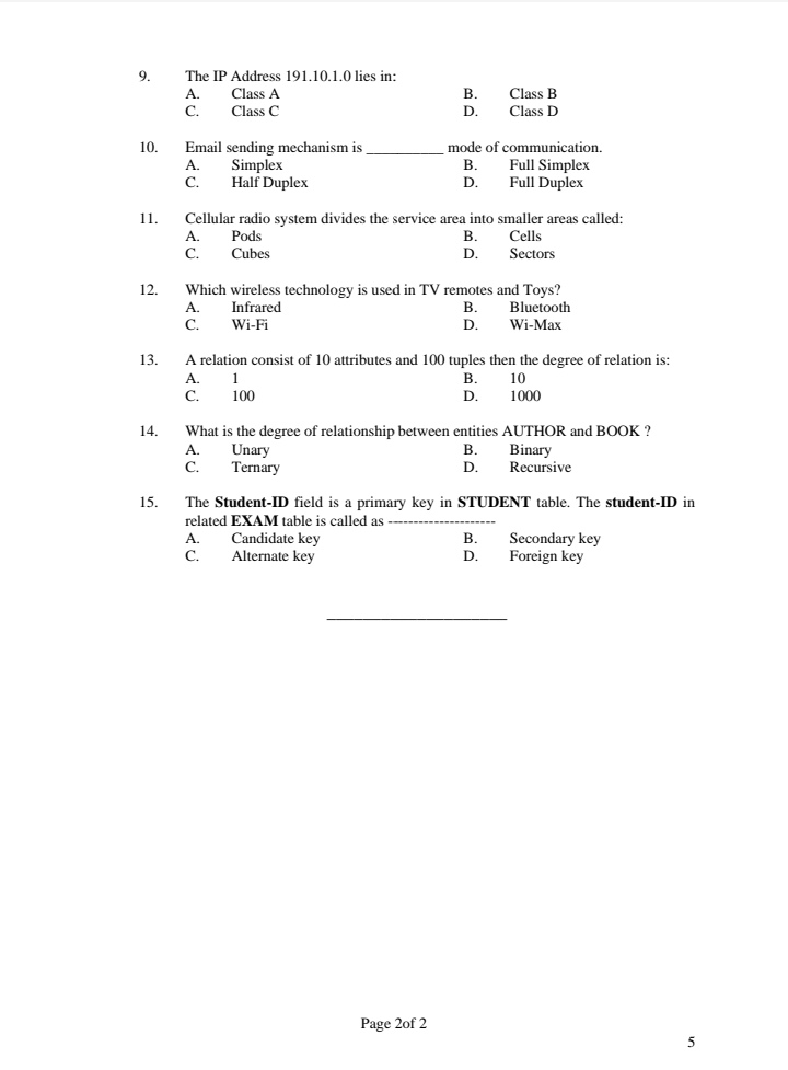 FBISE Class 11 Computer Science Model Paper With PatternBook download