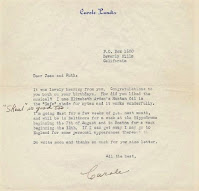 Carole Landis Letter