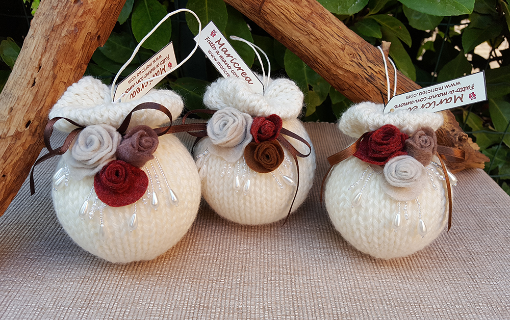 Palline Di Natale Rosa Antico Creazioni di Maricrea: Palline di Natale