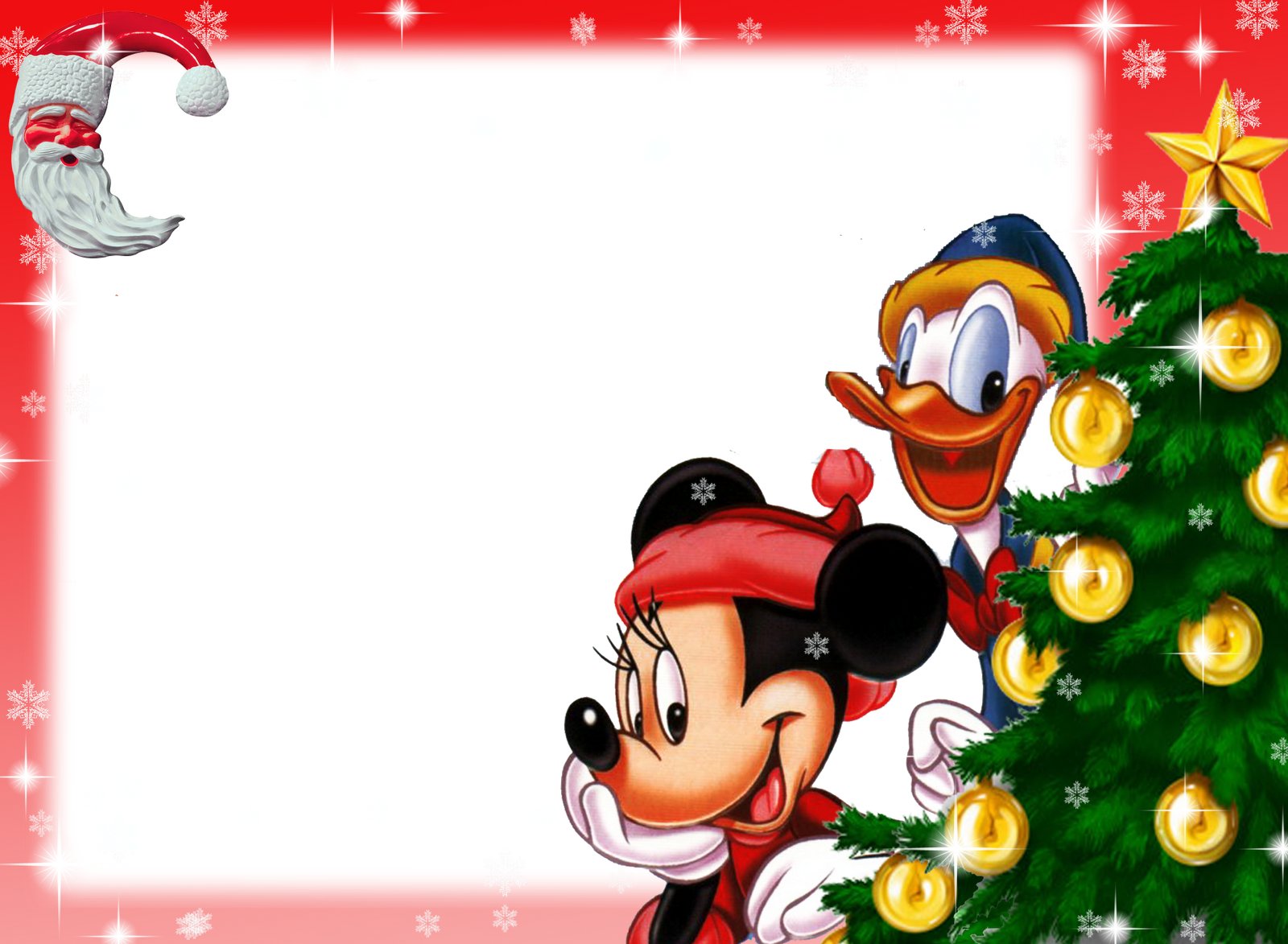 Png frames natal #2 mickey e winnie the pooh | Imagens para photoshop