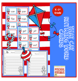 That Cat Rhyming Word Cards Bundle ~ Preschool Printables