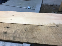 Before and after planing the board