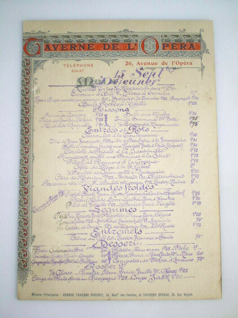 A HISTORY OF FRENCH COURSES Roasts