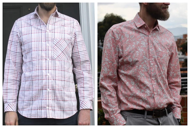 Side-by-side comparisons of the Thread Theory Fairfield Button-Up and the Liesl & Co. All Day Shirt.