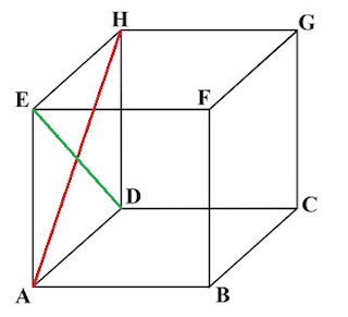 Menentukan Letak Diagonal Bidang Dan Diagonal Ruang Kubus Abcd Efgh