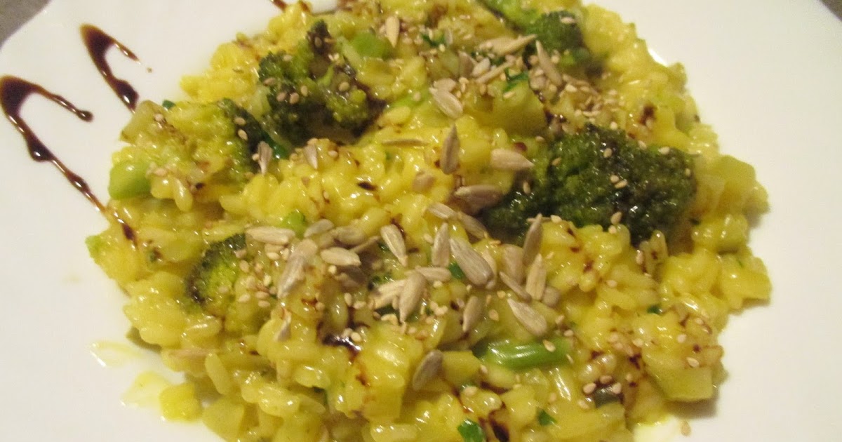 FANTASIE IN FORNO RISOTTO WITH SAFFRON, BROCCOLI AND SUNFLOWER SEEDS