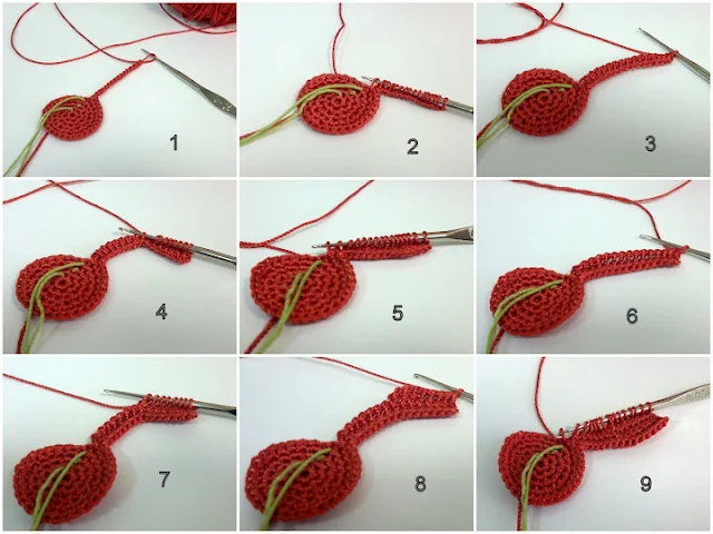 Tejer amapolas a crochet para broches