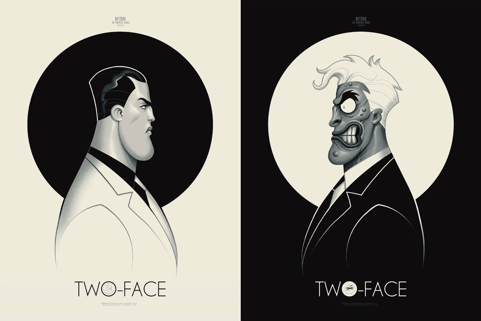The Blot Says...: SDCC 2020 Exclusive Batman: The Animated Series “Two-Face”  Double Sided Screen Print by Phantom City Creative x Mondo