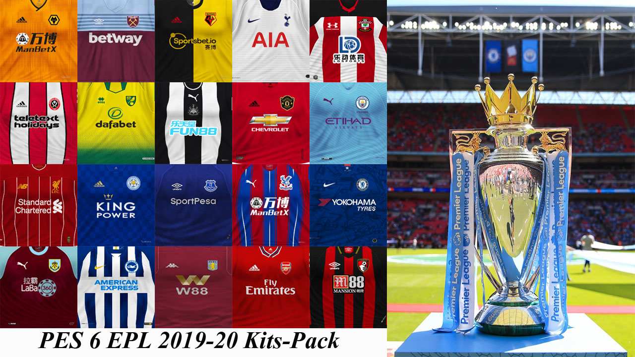 ultigamerz: PES 6 EPL 2019-20 Full Kitspack vol.1