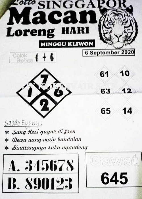 Nagasaon Minggu Syair SGP 06092020 Nagasaon HK