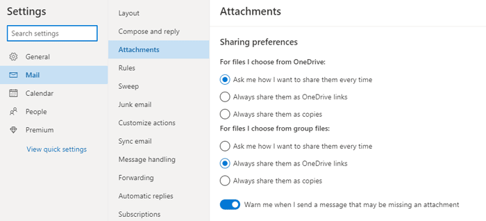 Outlook.com 및 데스크톱 앱에서 이메일에 파일을 첨부할 수 없음