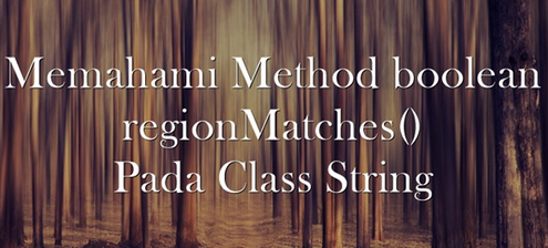 boolean regionMatches()