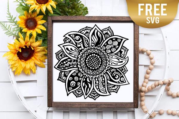 Sunflower svg free black and white Sunflower svg free black and white
