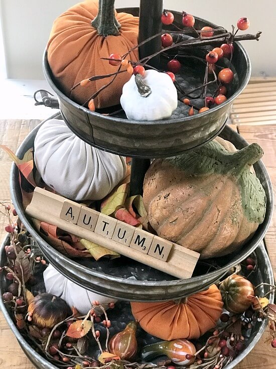 How to Decorate a Tiered Tray for Fall