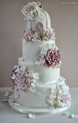 cakes lace gorgeous cake crumbs flowers cotton bride bridal romantic credits brides above via below flickr