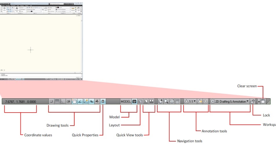 Mengenal Status Bars AutoCAD
