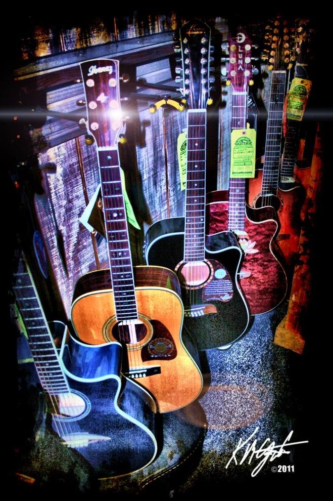 gatzkART! 6 and 12String Guitars Grunge PhotoPaint