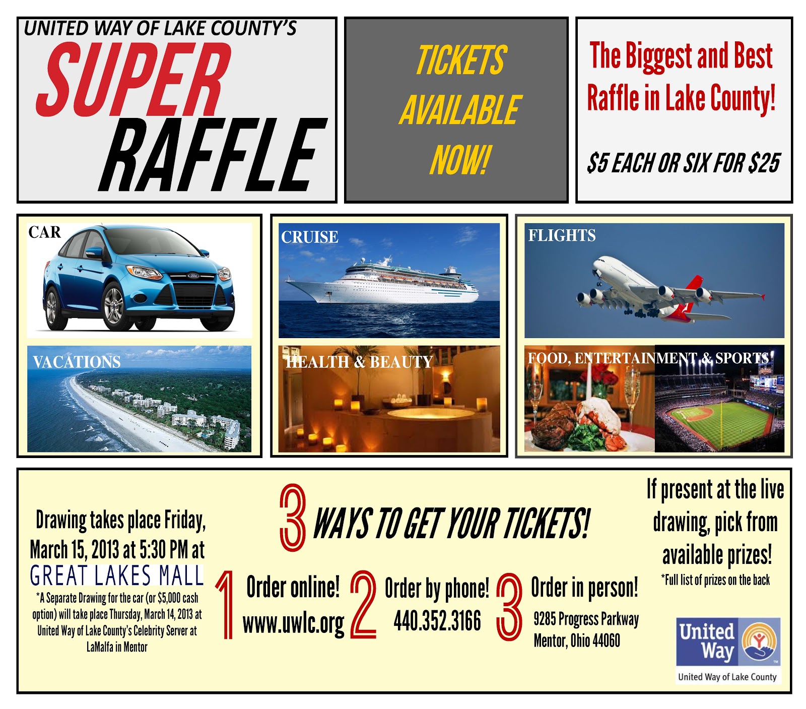 United Way of Lake County Purchase your Super Raffle tickets now!