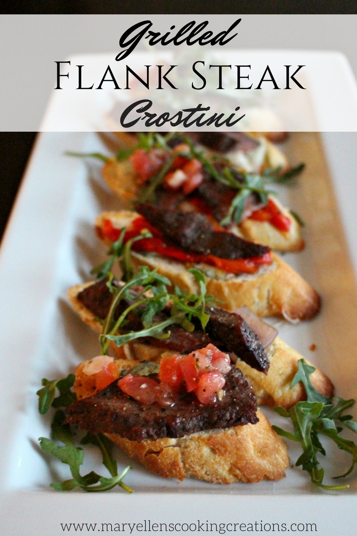 Mary Ellen's Cooking Creations Grilled Flank Steak Crostini