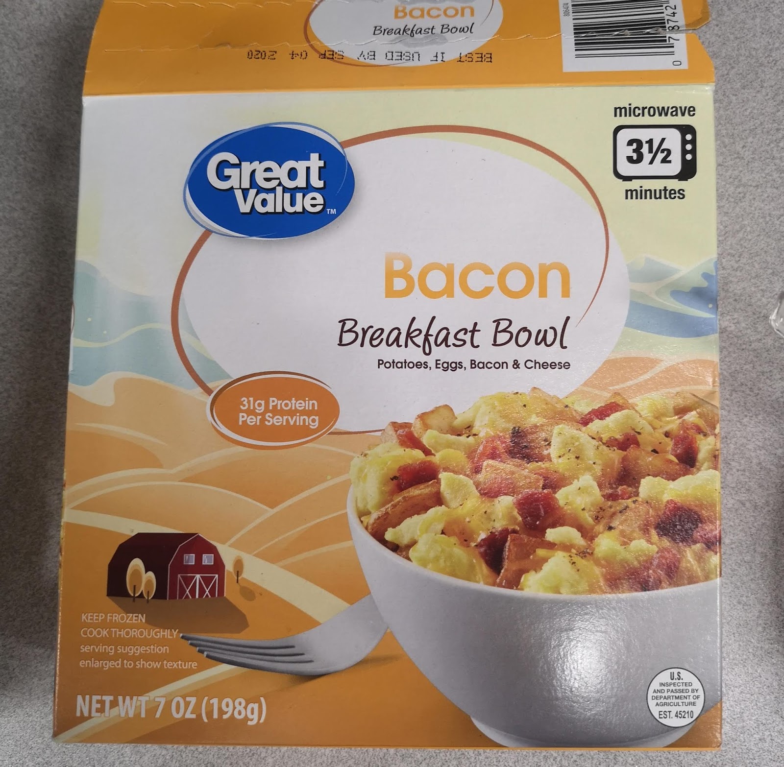 The Budget Reviews Great Value Bacon Breakfast Bowl (Walmart)