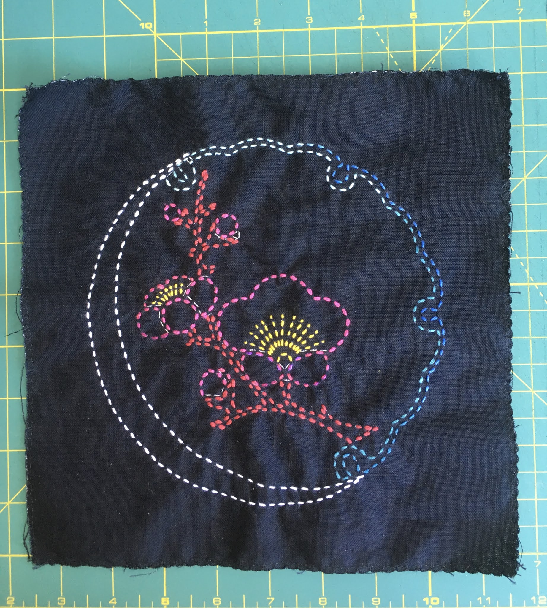 sashiko and other stitching Sashiko sampler stitch along let’s get