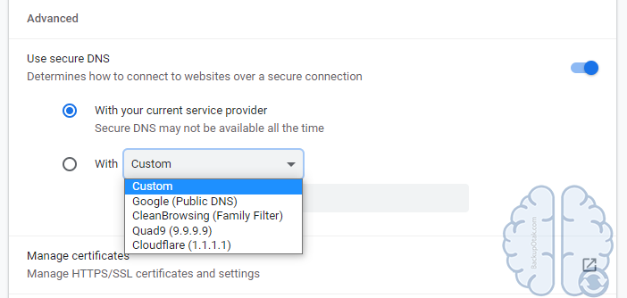 Sekarang Google Chrome Dan Microsoft Edge Mendukung Custom DNS