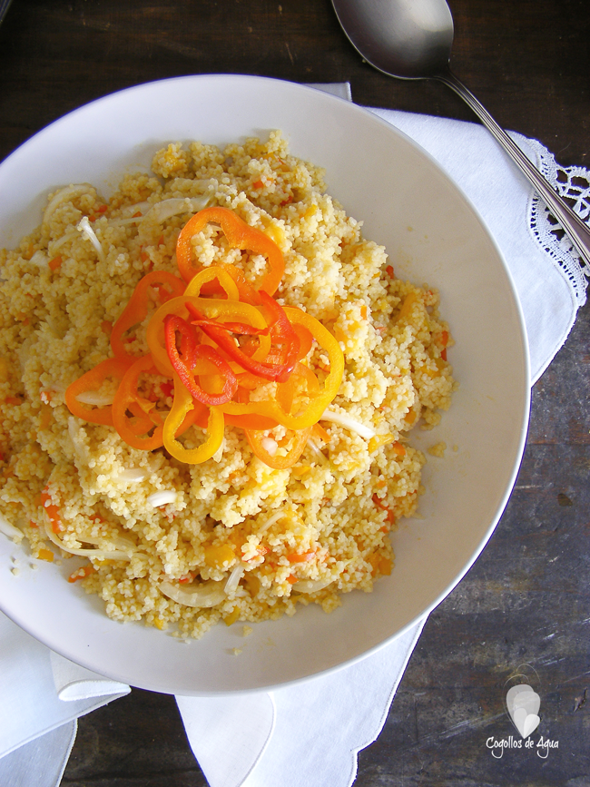 ensalada de cuscus y mango