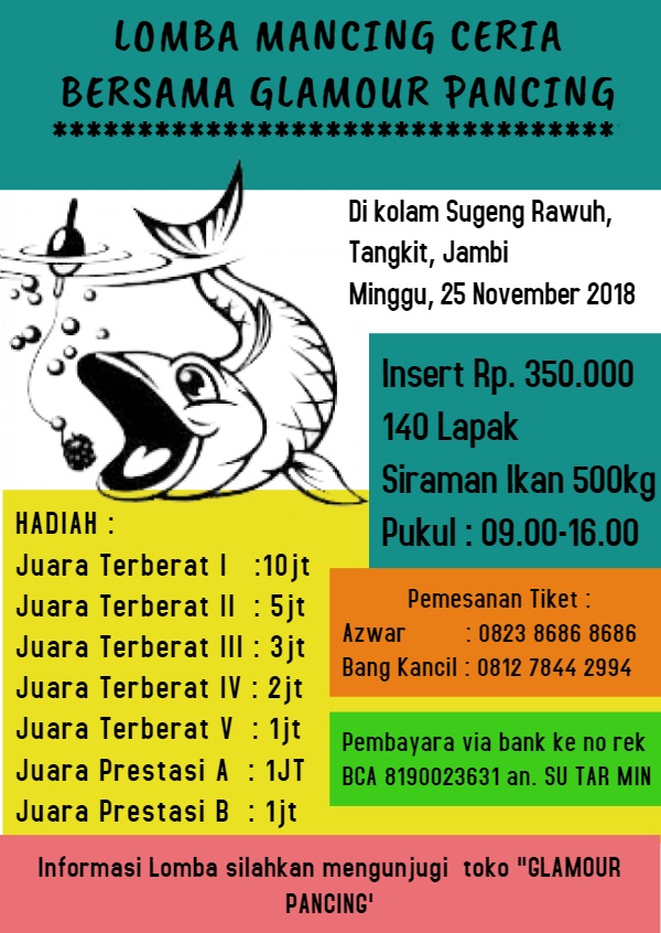 Brosur Lomba Mancing / Contoh Brosur Pembukaan Pemancingan