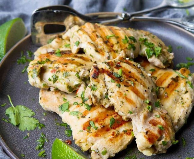 Grilled Chili Cilantro Lime Chicken #dinner #chicken