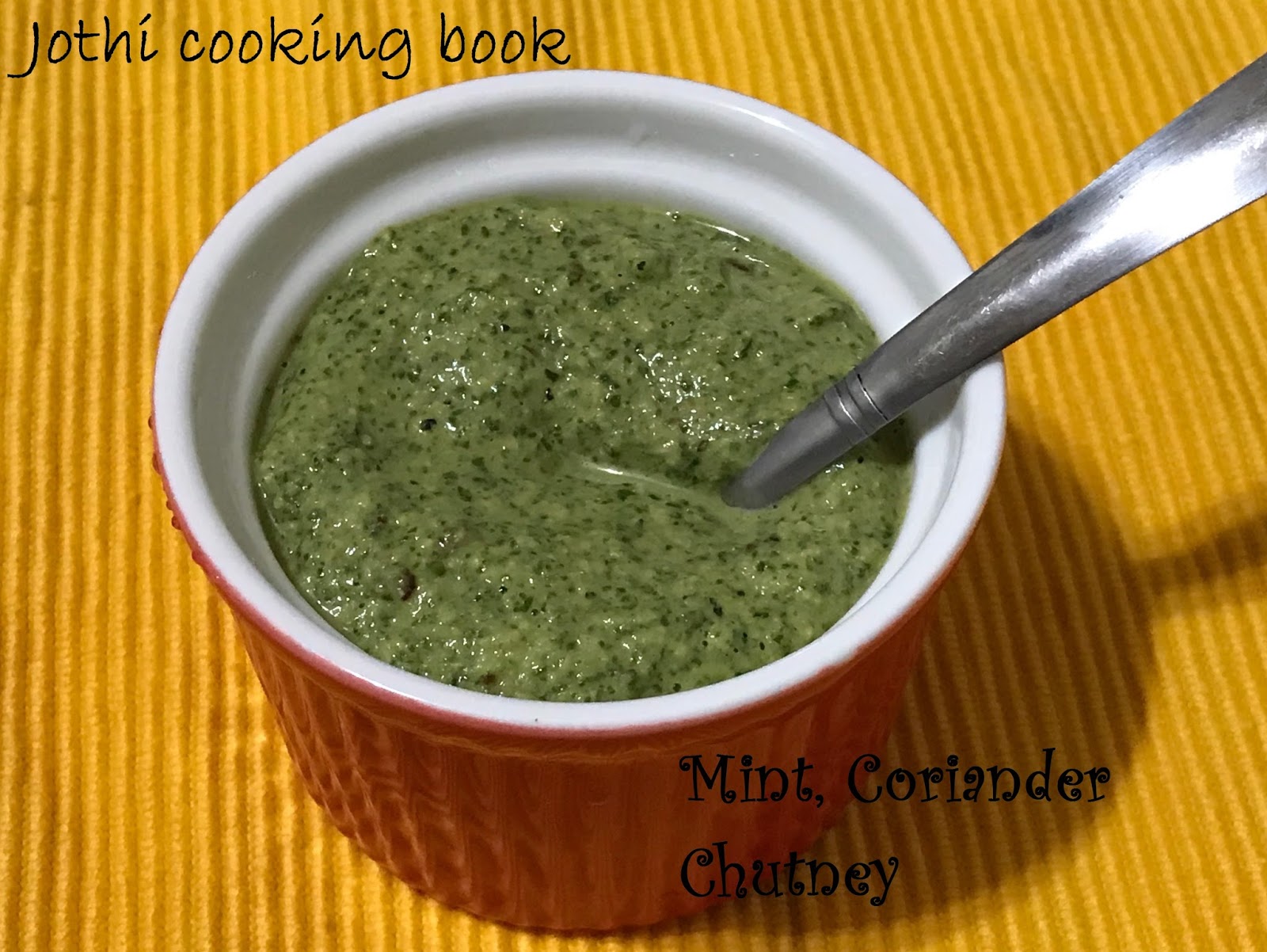 Jothi Cooking Book Mint Coriander Chutney