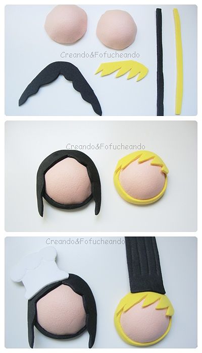 cabezas-paso-a-paso-imanes-con-fofuchos-cocineros-en-goma-eva