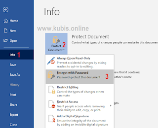 Cara Membuat Password Di Microsoft Word 2007, 2010, 2013 dan 2016