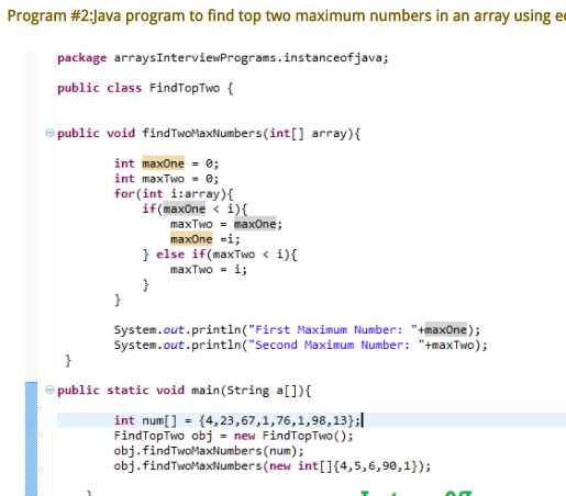 Selenium Webdriver with Java. : Find top two maximum numbers in a array ...