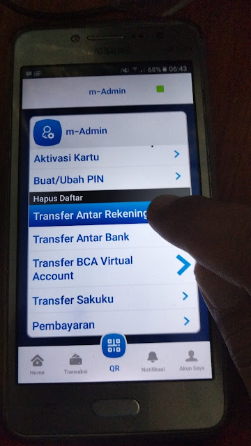 Cara Menghapus Nomer Rekening Pada Daftar Transfer Aplikasi Mobile Banking BCA