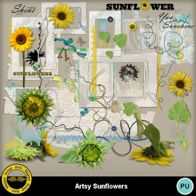 artsy sunflowers et BT MM (16 juin) ArstySunflowers1