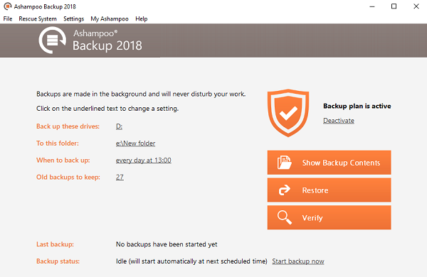 Ashampoo Backup 2018 รีวิว