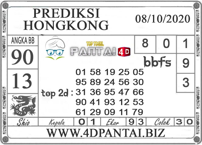 PREDIKSI TOGEL HONGKONG PANTAI4D 08 OKTOBER 2020 PREDIKSI TOGEL HONGKONG PANTAI4D 08 OKTOBER 2020