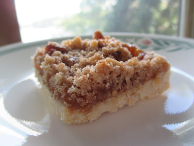 Peach Pie Bars with Pecan Streusel