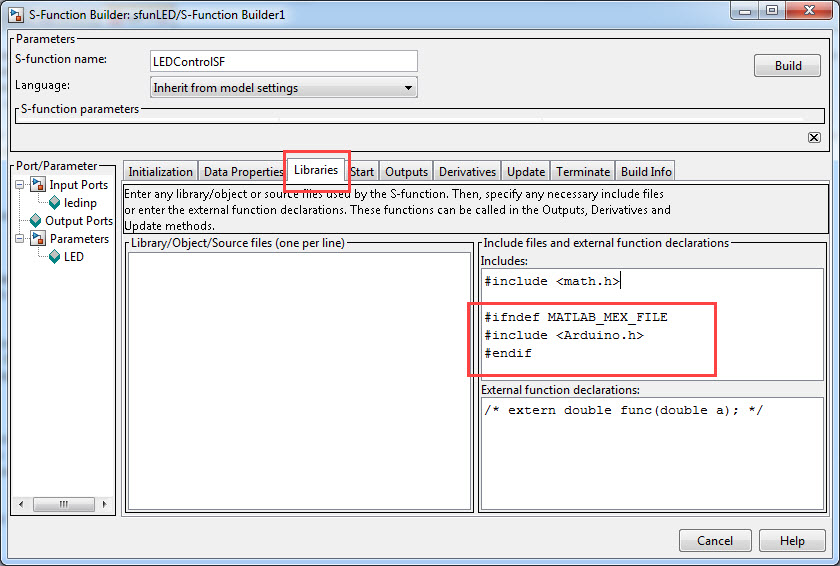 How to create Arduino S-Function in Simulink with LED blink example ...