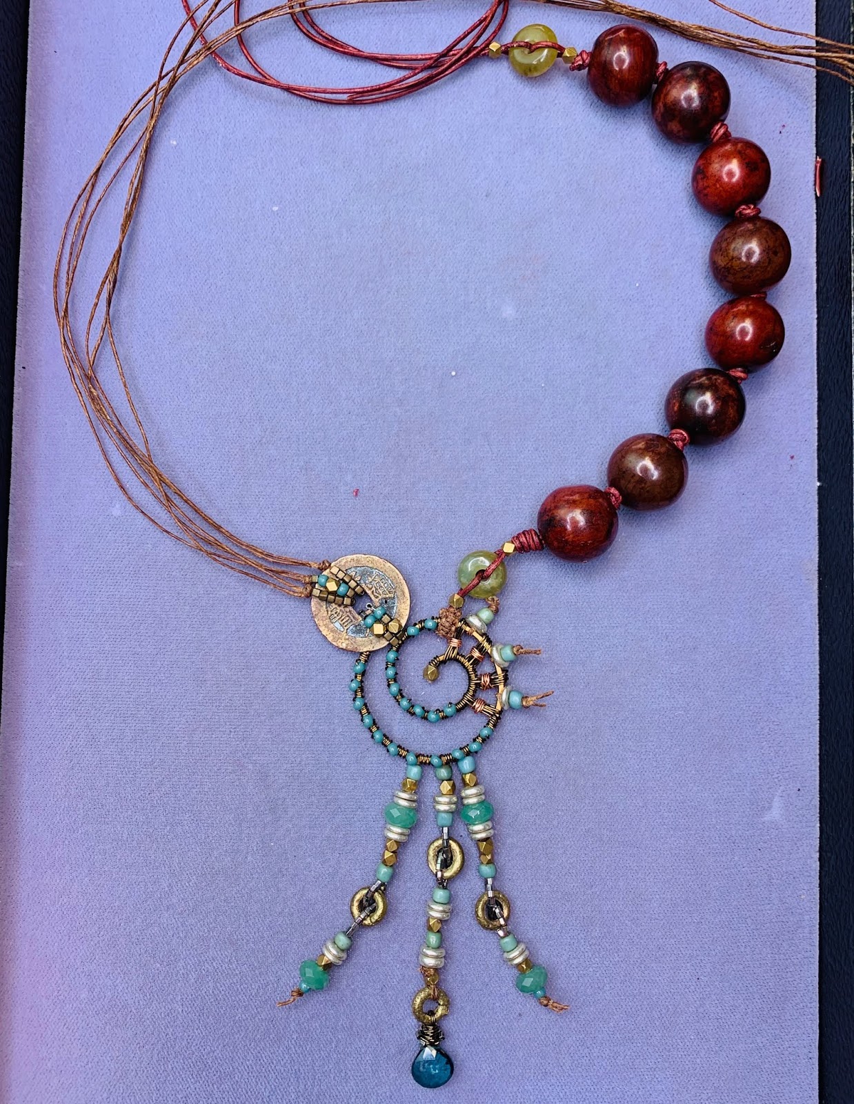 The Bead Table: Kate's Creative Connection: Wire Pendant Necklace