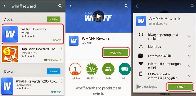 Aplikasi Penghasil Uang WHAFF Reward