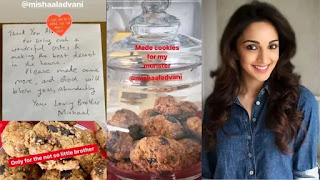 kiara advani kiara advani bake cookies for her brother and got thank you note from him