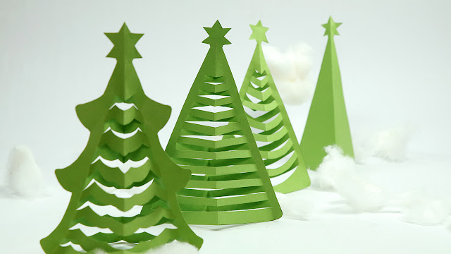 3d paper christmas tree making tutorial DIY Christmas Tree Craft - How to Make Paper Christmas Tree at Home