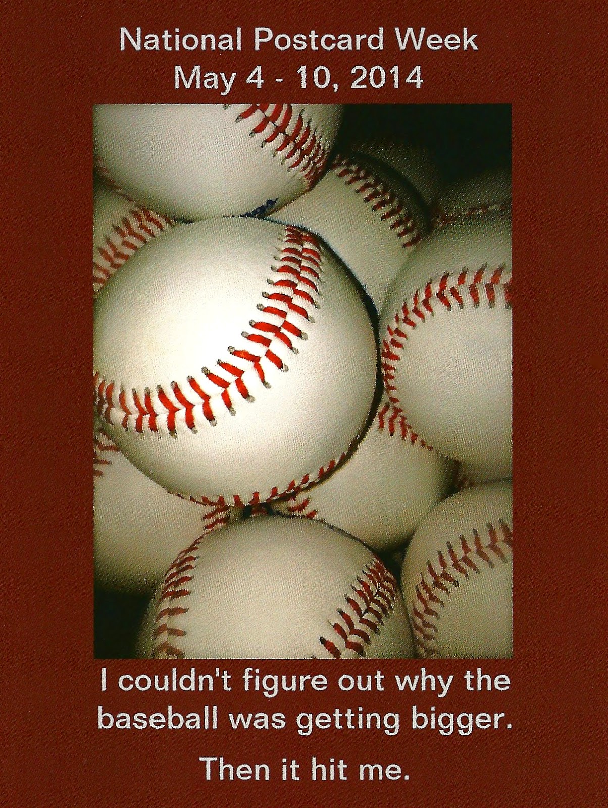 My Favorite Funny Postcards A Baseball Pun for National Postcard Week