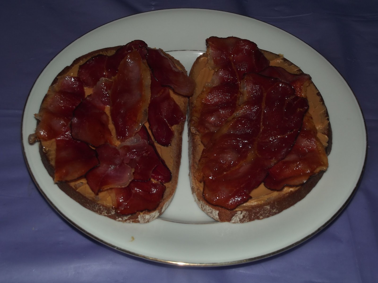 Adventures in Flavorland Peanut butter and bacon sandwich (American)