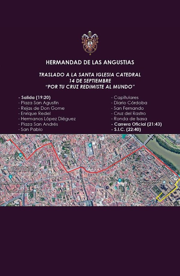 La Hermandad de las Angustias ha confirmado tanto los Horarios como el Itinerario para su participación en la Procesión Magna La Hermandad de las Angustias ha confirmado tanto los Horarios como el Itinerario para su participación en la Procesión Magna