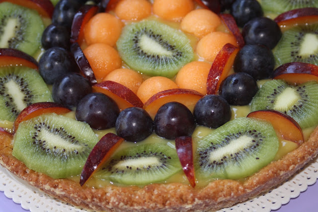 una torta per me -  crostata di frutta con frolla di kamut all’olio e crema pasticciera al latte di riso